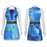 Mrs.Twit Blue Cosplay Dress For Adlt Female Halloween Carnival Party Suit 