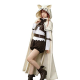Mushoku Tensei Eris Greyrat Women White Cape Outfit Cosplay Costume Halloween Carnival Party Suit