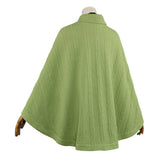 Mushoku Tensei Sylphiette Women White Dress with Green Cape Cosplay Costume Halloween Carnival Party Suit