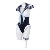 My Dress-Up Darling Kitagawa Marin Women Blue Sailor Swimsuit Cosplay Costume Halloween Carnival Party Suit