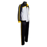 Natsuki Subaru Black and White Sportswear Cosplay Costume Halloween Carnival Party Suit