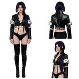 Nico Robin Women Black Leather Suit Cosplay Costume Halloween Carnival Party Suit