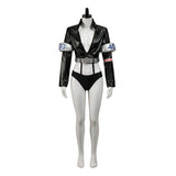 Nico Robin Women Black Leather Suit Cosplay Costume Halloween Carnival Party Suit