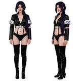 Nico Robin Women Black Leather Suit Cosplay Costume Halloween Carnival Party Suit
