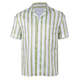 Obsession Bear Green Striped Shirt Cosplay Costume Halloween Carnival Party Suit