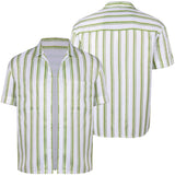 Obsession Bear Green Striped Shirt Cosplay Costume Halloween Carnival Party Suit