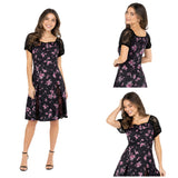 Obsession Nikki Women Black Printed Dress Cosplay Costume Halloween Carnival Party Suit