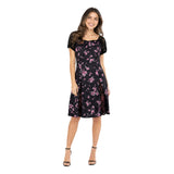 Obsession Nikki Women Black Printed Dress Cosplay Costume Halloween Carnival Party Suit