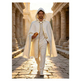 Octopath Traveler Temenos Mistral  White Cloak Cosplay Costume Halloween Carnival Party Suit