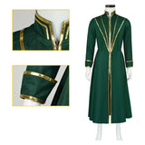 Octopath Traveler Temenos Mistral Green Rope Cosplay Costume Halloween Carnival Party Suit