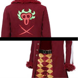One Piece Bartolomeo Red Outfit Cosplay Costume Halloween Carnival Party Suit