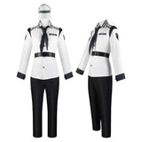 One Piece Coby White Uniform Outfit Cosplay Costume Halloween Carnival Party Suit