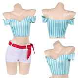 One Piece Heroines Nami Women Blue Outfit Cosplay Costume Halloween Carnival Party Suit