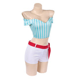 One Piece Heroines Nami Women Blue Outfit Cosplay Costume Halloween Carnival Party Suit