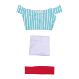 One Piece Heroines Nami Women Blue Outfit Cosplay Costume Halloween Carnival Party Suit