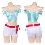 One Piece Heroines Nami Women Blue Outfit Cosplay Costume Halloween Carnival Party Suit