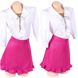 One Piece Heroines Nami Women Pink Dress Cosplay Costume Halloween Carnival Party Suit