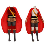 One Piece Luffy Red Cloak Outfit Pro Cosplay Costume Halloween Carnival Party Suit