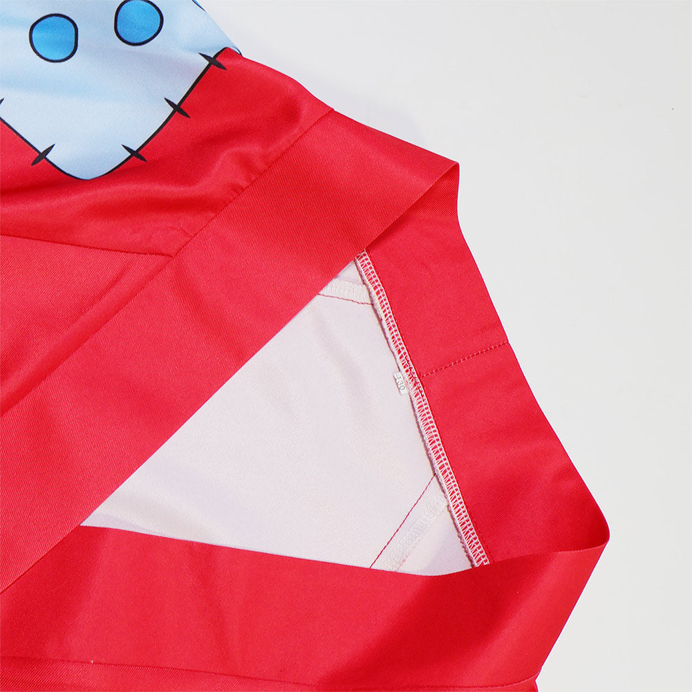 One Piece Luffy Wano Country Arc Kids Children Red Kimono Cosplay Cost ...