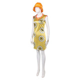 One Piece Miss Valentine Yellow Outfit Cosplay Costume Halloween Carnival Party Suit