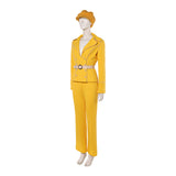 One Piece Miss Valentine Yellow Outfit Cosplay Costume Halloween Carnival Party Suit