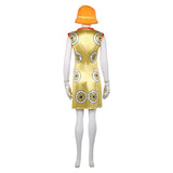 One Piece Miss Valentine Yellow Outfit Cosplay Costume Halloween Carnival Party Suit
