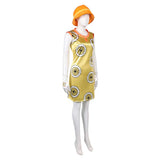 One Piece Miss Valentine Yellow Outfit Cosplay Costume Halloween Carnival Party Suit