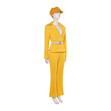 One Piece Miss Valentine Yellow Outfit Cosplay Costume Halloween Carnival Party Suit