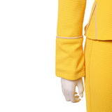 One Piece Miss Valentine Yellow Outfit Cosplay Costume Halloween Carnival Party Suit