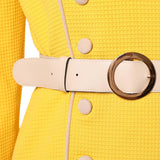 One Piece Miss Valentine Yellow Outfit Cosplay Costume Halloween Carnival Party Suit