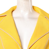 One Piece Miss Valentine Yellow Outfit Cosplay Costume Halloween Carnival Party Suit