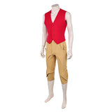 One Piece Monkey D.Luffy Cosplay Red Men Outfit Halloween Carnival Party Suit