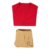 One Piece Monkey D.Luffy Cosplay Red Men Outfit Halloween Carnival Party Suit