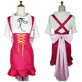 One Piece Nami Women Pink Dress Cosplay Costume Halloween Carnival Party Suit