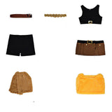 One Piece Nami Yellow Black Outfit Cosplay Costume Halloween Carnival Party Suit