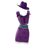 One Piece Nico Robin Purple Outfit Cosplay Costume Halloween Carnival Party Suit