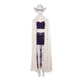 One Piece Nico Robin White Purple Outfit Cosplay Costume Halloween Carnival Party Suit