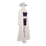 One Piece Nico Robin White Purple Outfit Cosplay Costume Halloween Carnival Party Suit