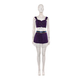One Piece Nico Robin White Purple Outfit Cosplay Costume Halloween Carnival Party Suit