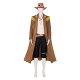One Piece Portgas D. Ace Anime Character Brown Coat Cosplay Costume Outfits Halloween Carnival Suit