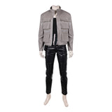 One Piece Roronoa Zoro Cosplay Black Costume with Grey Coat for Men Halloween Carnival Party Suit   