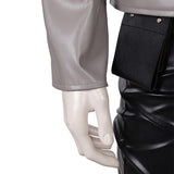 One Piece Roronoa Zoro Cosplay Black Costume with Grey Coat for Men Halloween Carnival Party Suit   