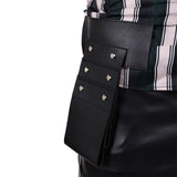 One Piece Roronoa Zoro Cosplay Black Costume with Grey Coat for Men Halloween Carnival Party Suit   