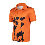 One Piece Sanji Orange T-Shirt Cosplay Costume Halloween Carnival Party Suit