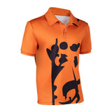 One Piece Sanji Orange T-Shirt Cosplay Costume Halloween Carnival Party Suit