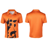 One Piece Sanji Orange T-Shirt Cosplay Costume Halloween Carnival Party Suit