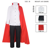 One Piece Sanji Whole Cake Island Arc Red Cloak Cosplay Costume Outfits Halloween Carnival Suit