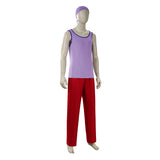 One Piece Usopp Purple Red Outfit Cosplay Costume Halloween Carnival Party Suit