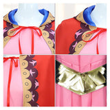 One Piece Vivi Pink Dress Cosplay Costume Halloween Carnival Party Suit