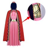 One Piece Vivi Pink Dress Cosplay Costume Halloween Carnival Party Suit